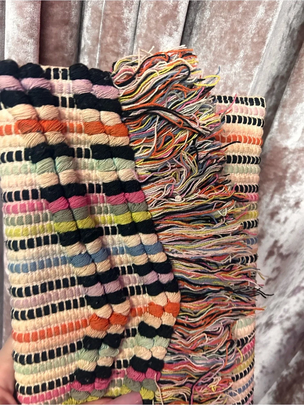 Multicolor Woven Fringe Clutch - Women Bags